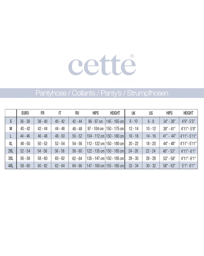 Cette - Tights Size Chart
