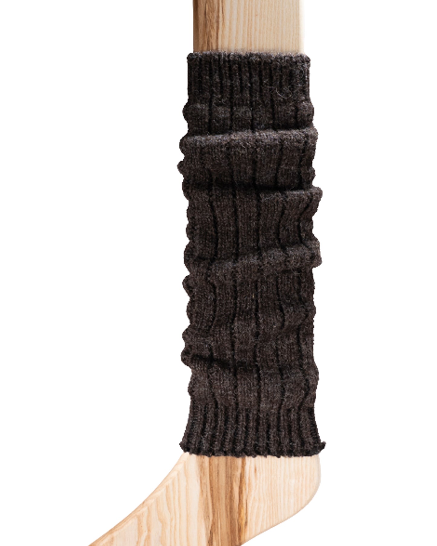 Connemara Socks - Jacob Leg-warmer - Chunky brown ribbed knitted leg warmers made of 100% natural undyed wool from the Jacob Sheep.