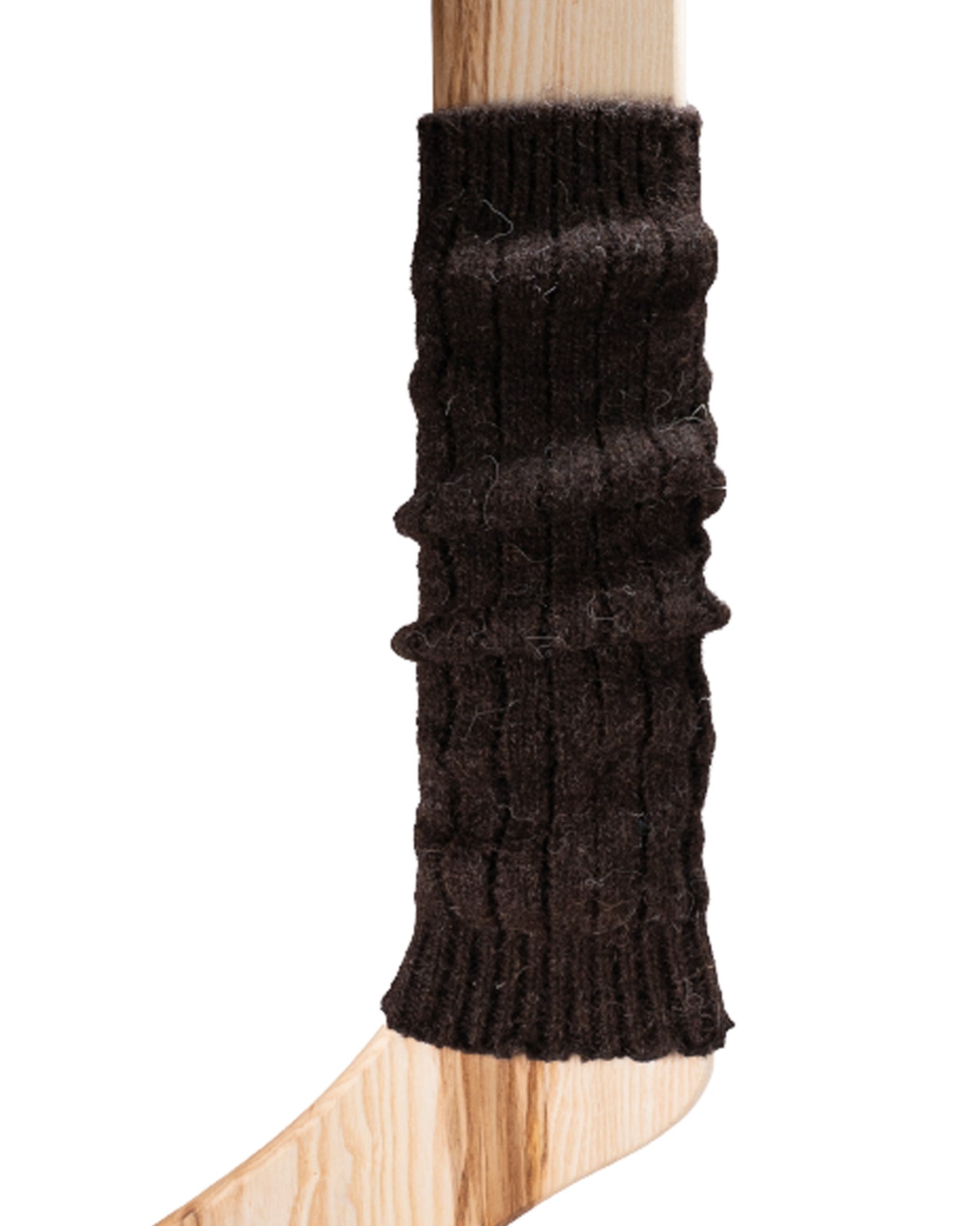 Connemara Socks - Jacob Leg-warmer - Chunky dark brown ribbed knitted leg warmers made of 100% natural undyed wool from the Jacob Sheep.