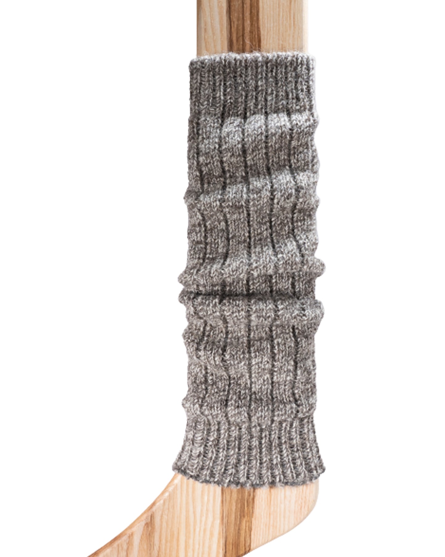 Connemara Socks - Jacob Leg-warmer - Chunky light grey ribbed knitted leg warmers made of 100% natural undyed wool from the Jacob Sheep.