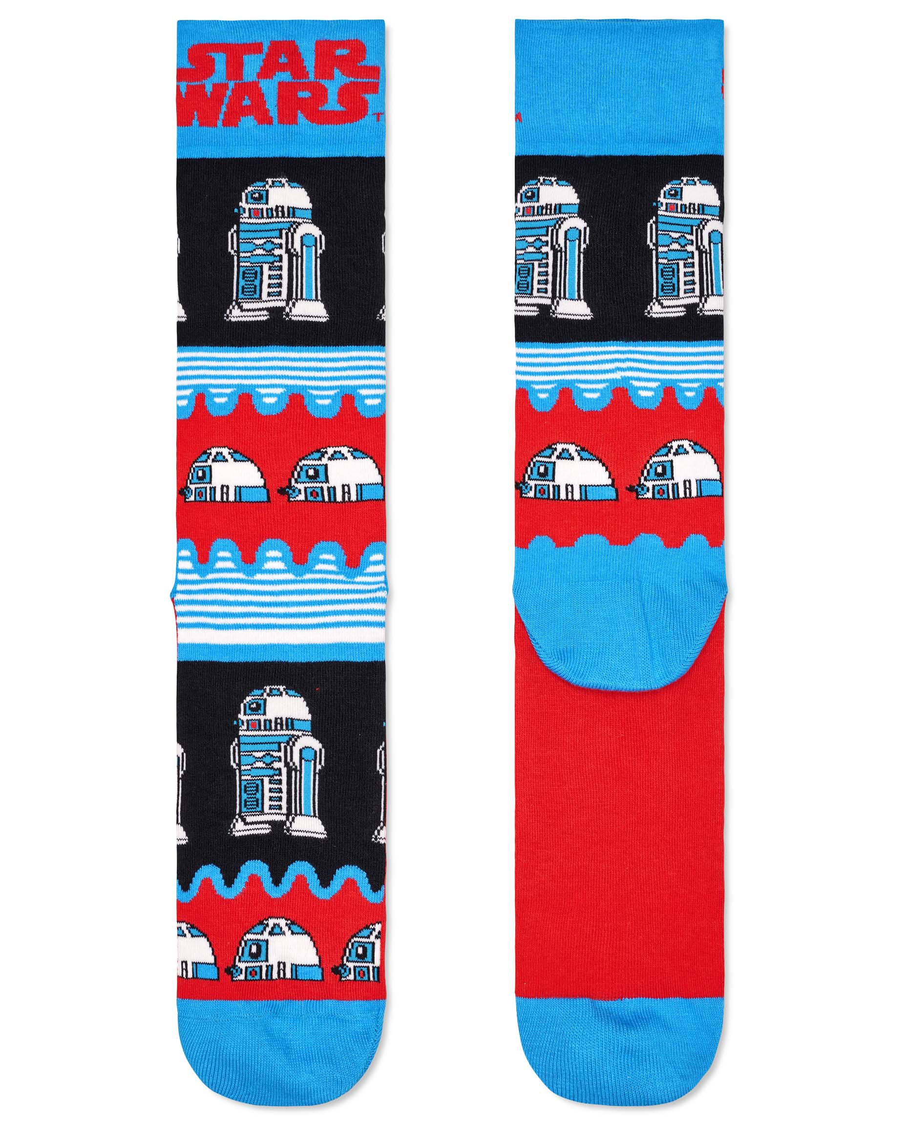 Happy Socks Sock - Star Wars themed socks in light blue, red, navy and white Star Wars themed socks featuring the R2D2 droid character.