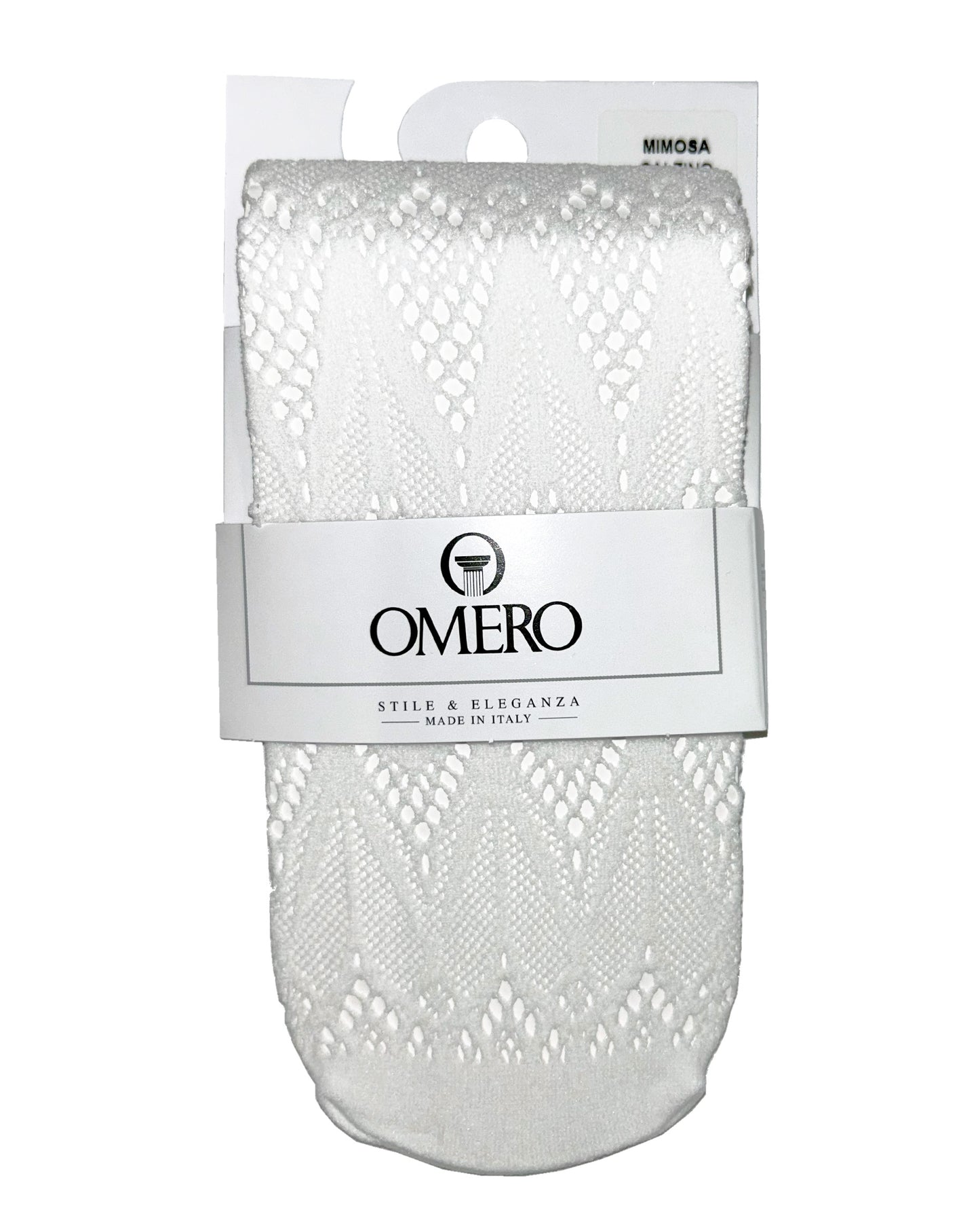 Omero Mimosa Calzino Pack - White laser-cut fishnet fashion ankle socks with a gothic/tribal style pattern, simple elasticated cuff and opaque toe. 