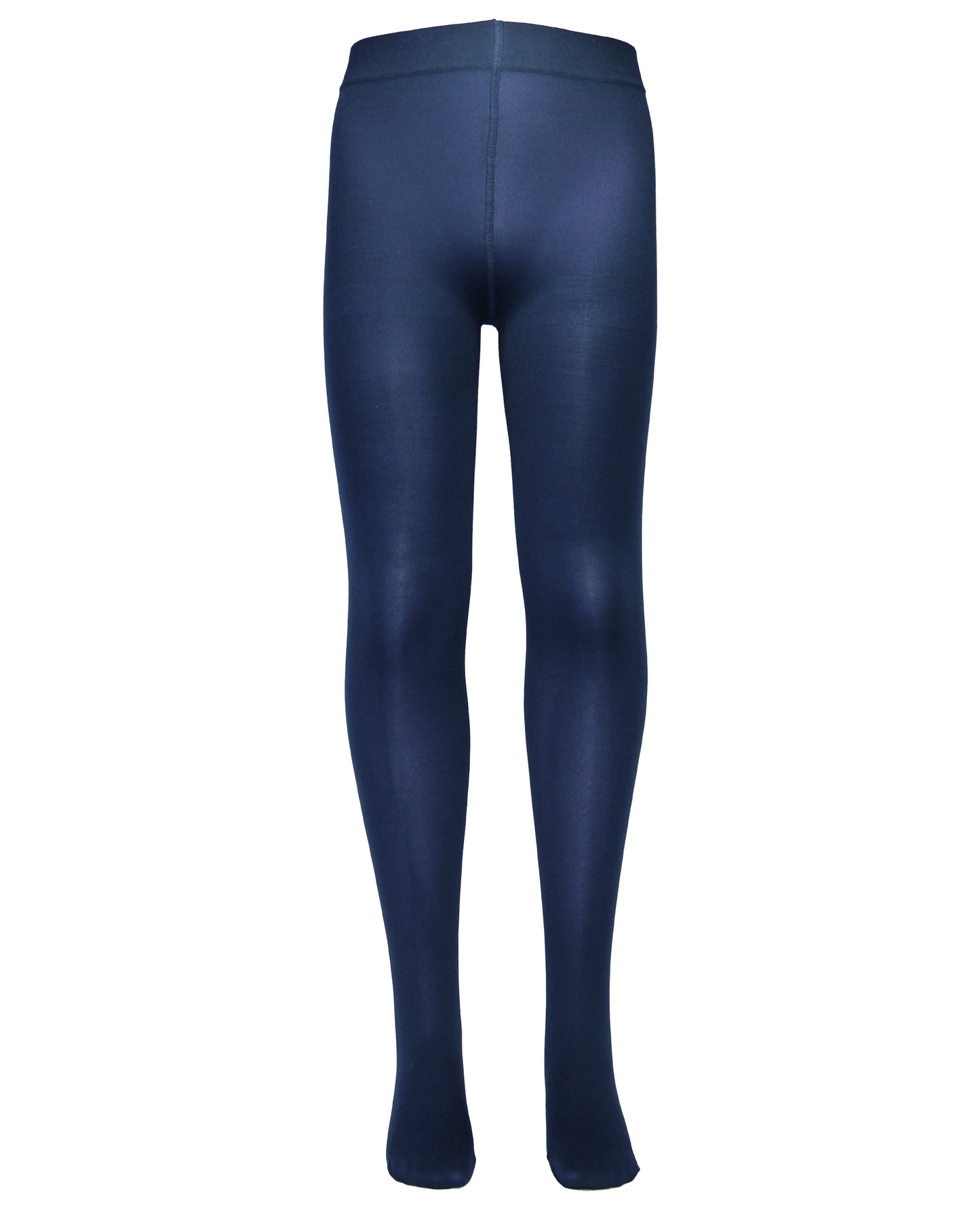 Omsa MiniVelour 40 Tights - Navy blue soft and matte opaque plain kid's tights with flat seams, deep waistband and reinforced toes.