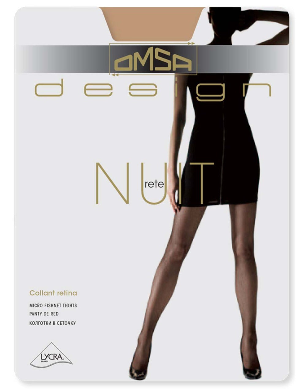 Omsa Nuit Collant Pack - Classic micro fishnet mesh tights in black, nude, cream, navy, lilac and brown