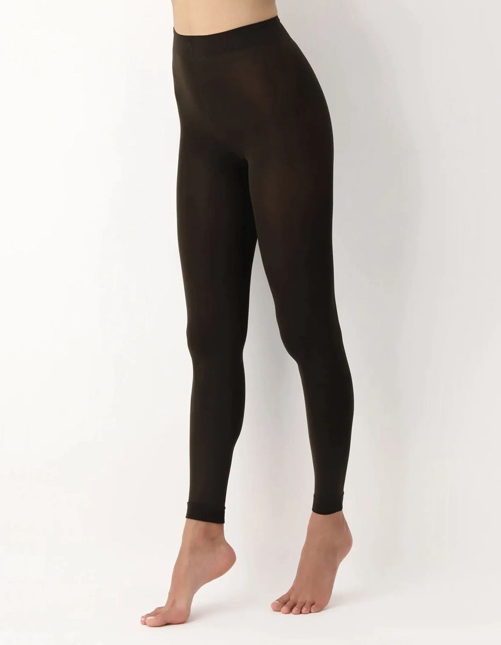 Oroblù All Colors 120 Leggings - Dark brown ultra opaque soft matte footless tights with flat seams, gusset and deep waist band.