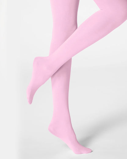 Pink tights on a white background
