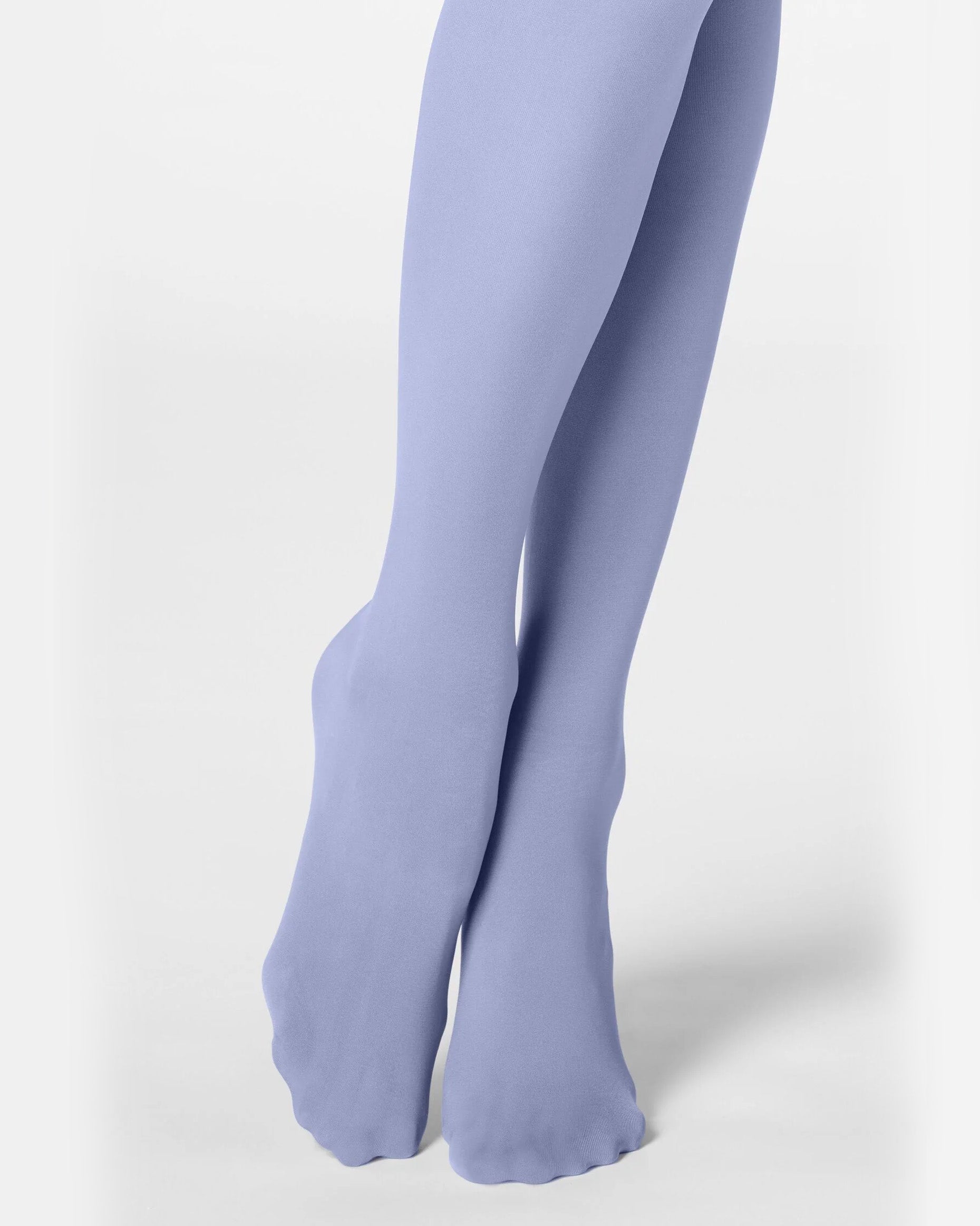 Light blue tights on a white background