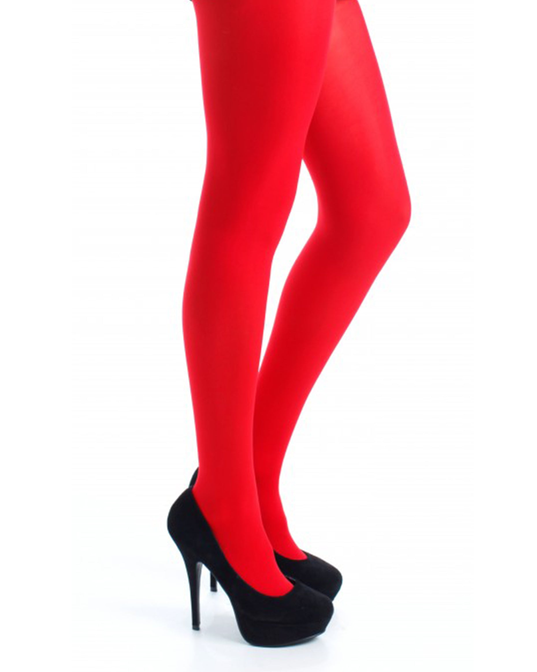 Pamela Mann 50 Denier Opaque Tights - Flo Red