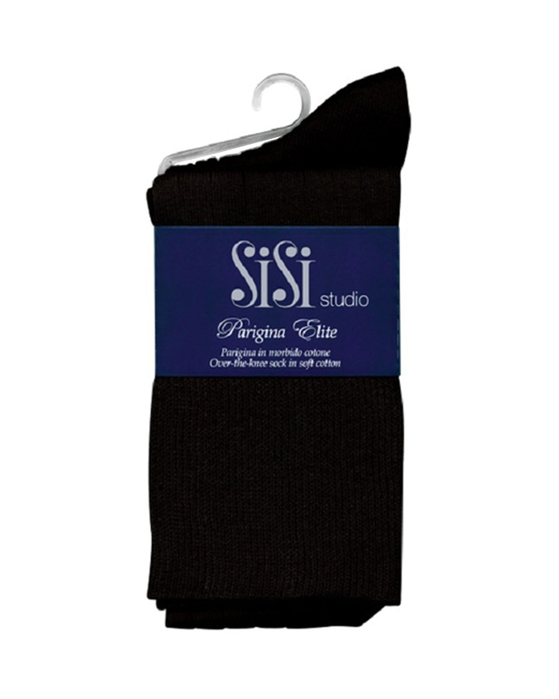SiSi Parigina Elite Studio - Black light weight cotton ribbed socks pack.