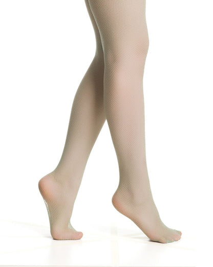 Trasparenze Air Tights - Sage green classic micro fishnet tights with sparkly silver lamé throughout and seamless body.