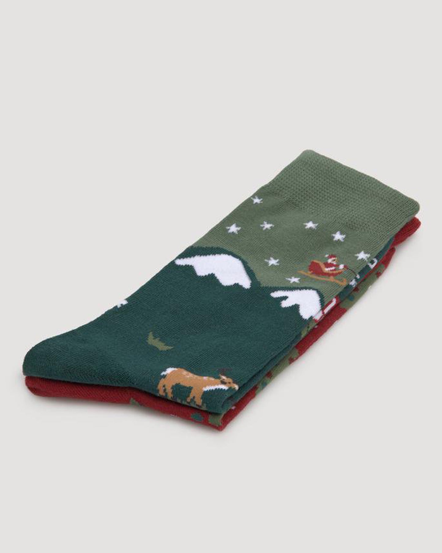 Xmas Socks Gift Box 2 Pk