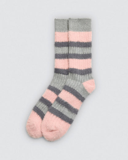 Fluffy Stripe Rib Socks