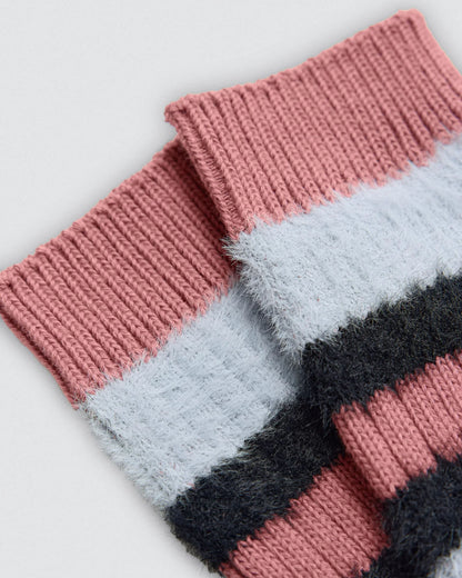 Fluffy Stripe Rib Socks