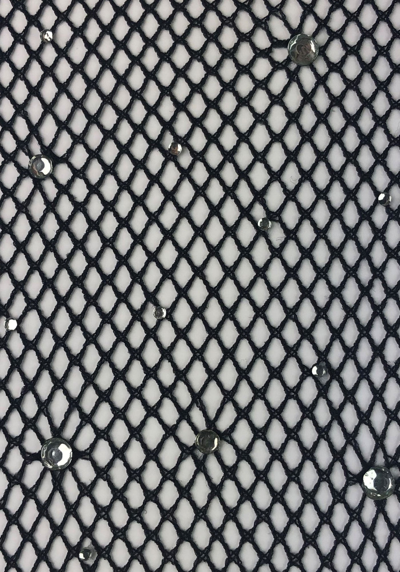 Leg Avenue 9026 Rhinestone micro net tights - black fishnet with sparkly iridescent gems