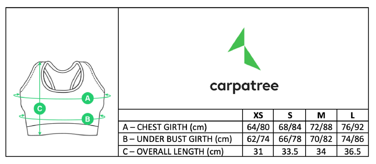 Carpatree - size chart