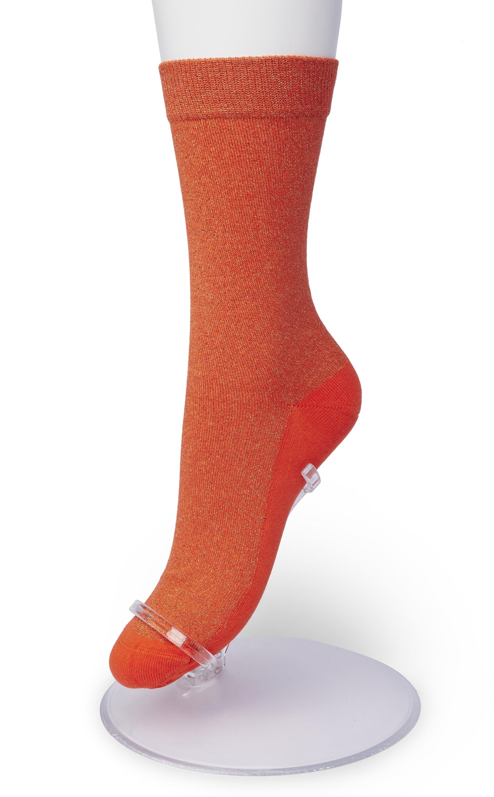 Bonnie Doon BP051138 Cotton Sparkle Socks - orange socks with sparkly glitter lam̩ lurex