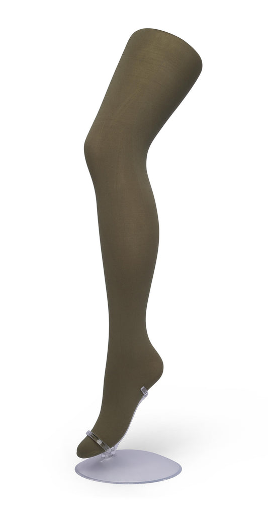 Bonnie Doon BN161911 Opaque Comfort 40 Tights - Khaki green (olive) soft opaque tights with a deep high waist band, gusset and extra panel in size XXL.