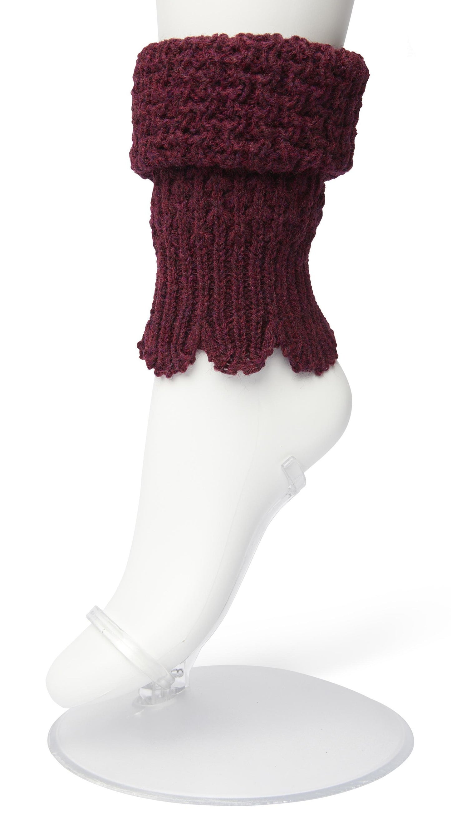 Bonnie Doon - Honeycomb Boot Top BN351789 - wine burgundy leg warmer boot cuff