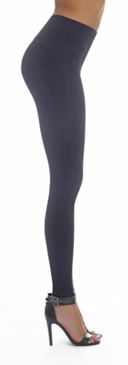 BasBleu Asami Leggings - high waisted control top leggings with faux back pockets detail with push-up effect