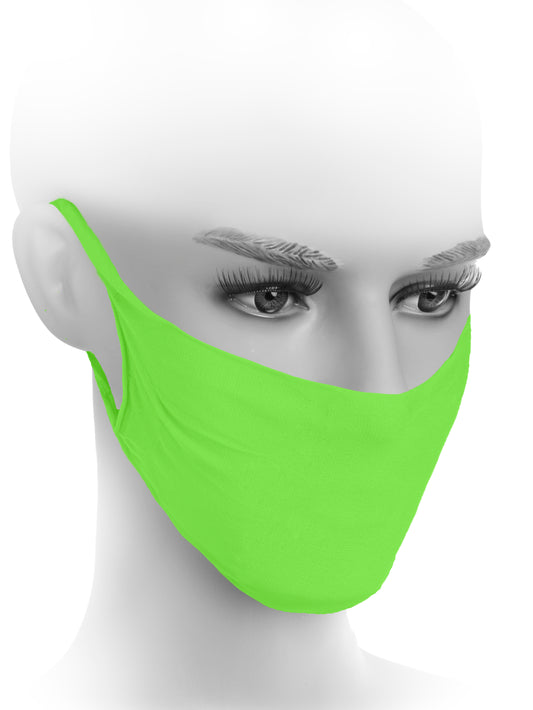 Fiore Hygiene Face Mask M0001 - face covering in bright neon green