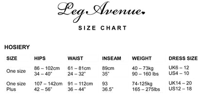 Leg Avenue Size Chart