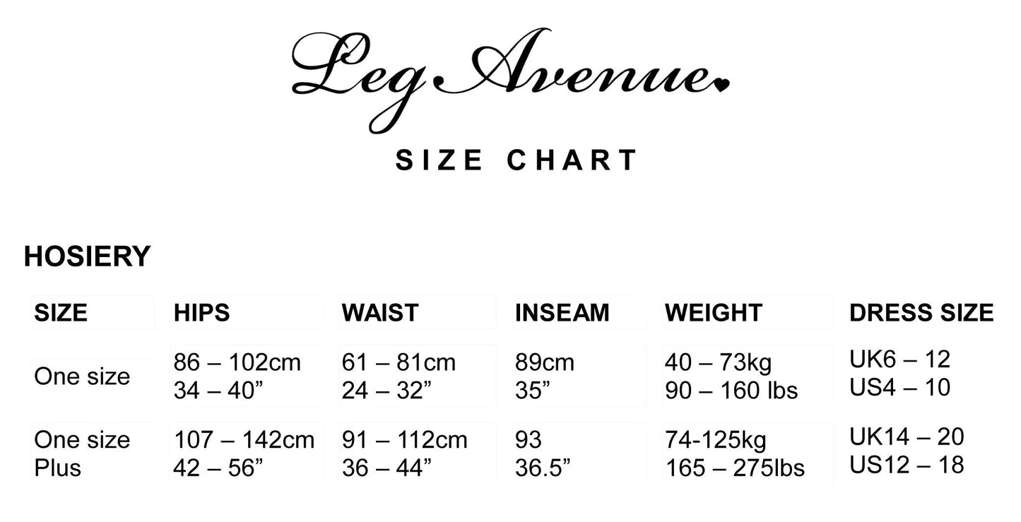 Leg Avenue Size Chart