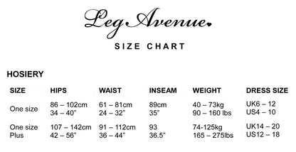 Leg Avenue Size Chart