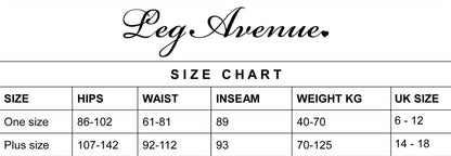 Leg Avenue - Size Chart