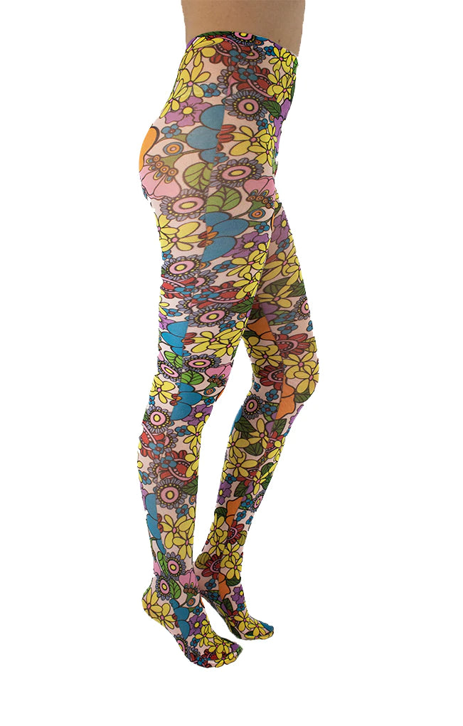 Pamela Mann - Flower Power Printed Tights – tights dept.