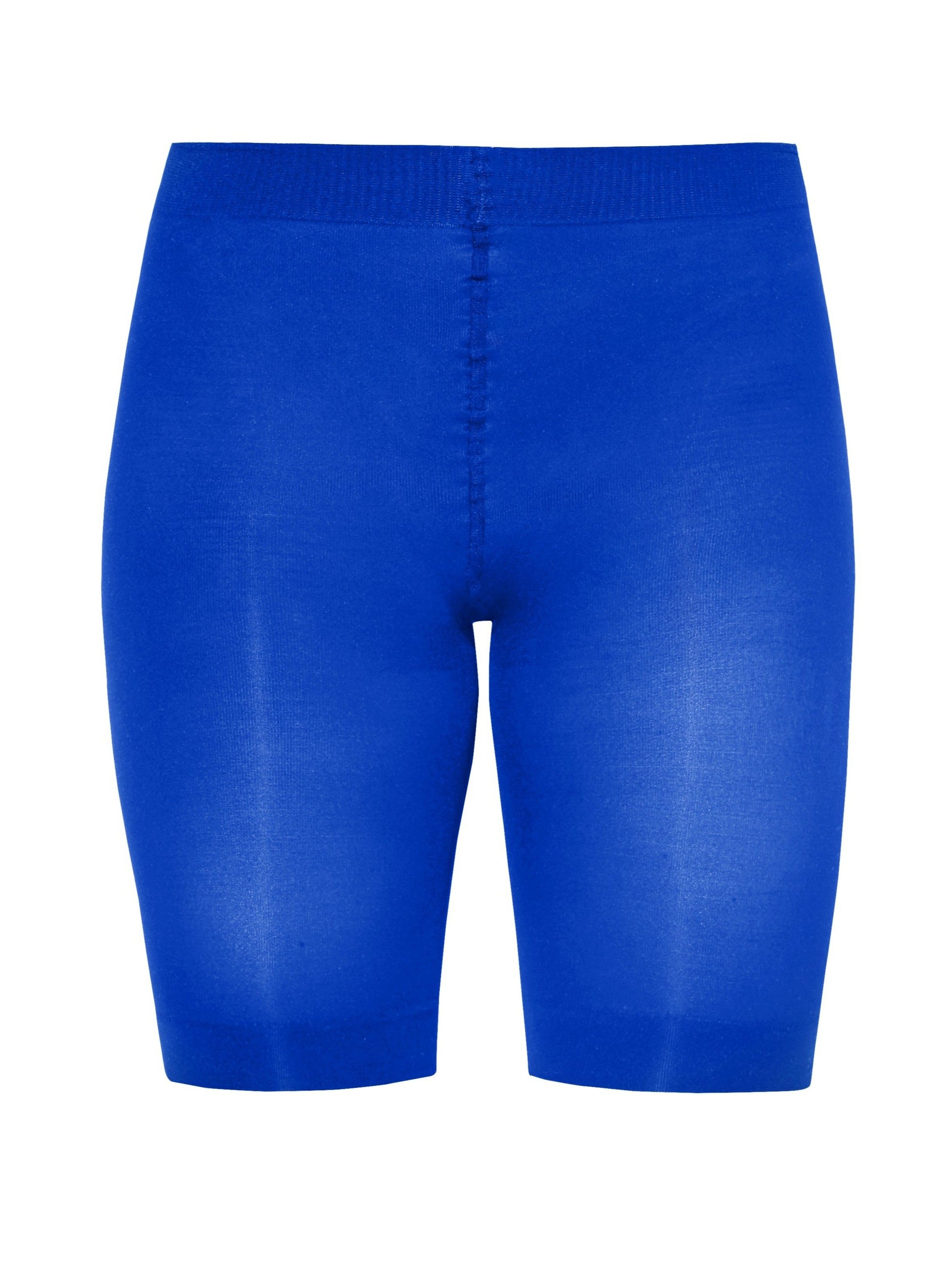 Sneaky Fox Microfibre Shorts - Blue soft matte opaque knee length bicycle short tights with cotton gusset and flat seams.
