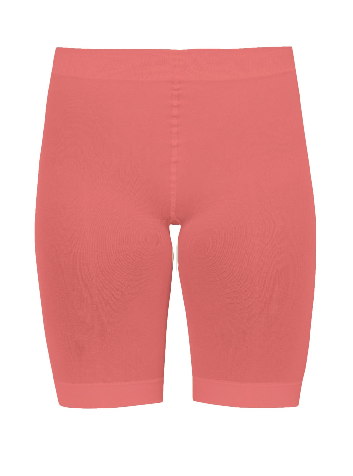 Sneaky Fox Microfibre Shorts - Coral pink soft matte opaque knee length bicycle short tights with cotton gusset and flat seams.