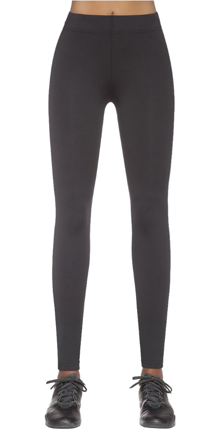 BasBlack Riley - Black anti-cellulite compression sports leggings.