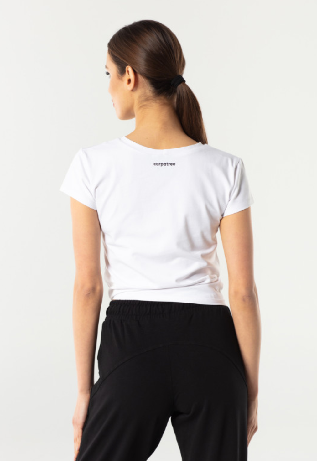 Carpatree Side T-Shirt - Short white sports t-shirt with a side tie knot. Made of soft and cool polyester fabric.