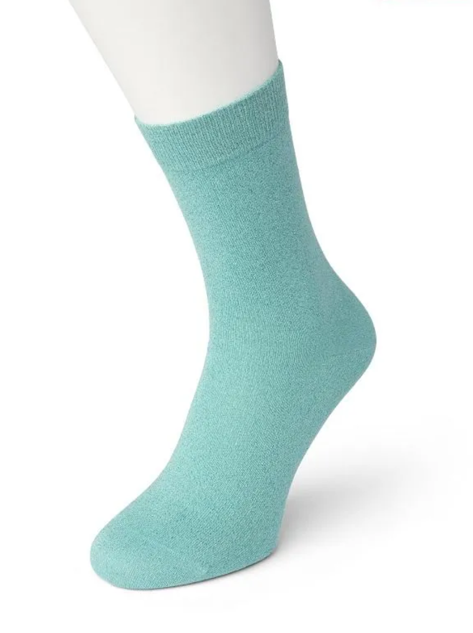 Bonnie Doon BP051138 Cotton Sparkle Socks - turquoise socks with aqua marine sparkly glitter lam̩ lurex