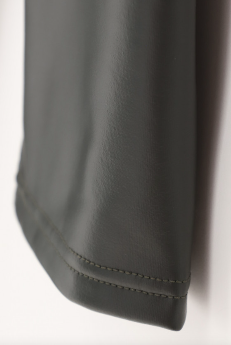 OroblÌ_ Must Leggings - Fleece lined thermal faux leather leggings in khaki green.