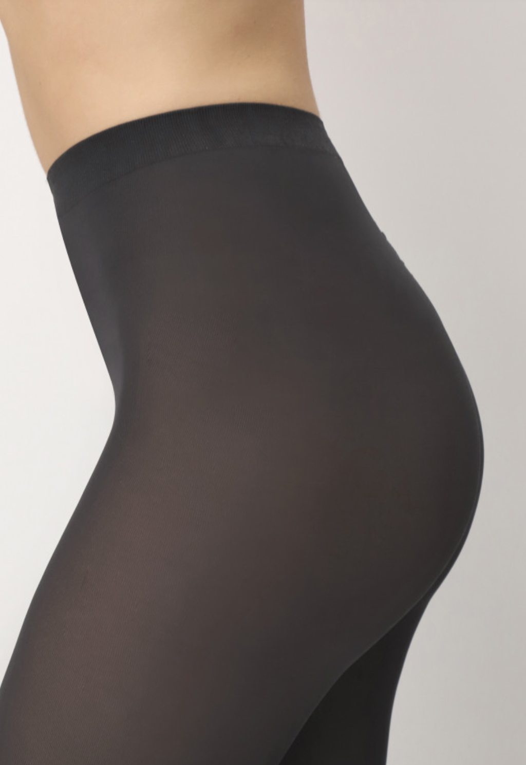 OroblÌ_ All Colors 50 Den - Dark grey microfibre opaque tights with cotton gusset, flat seams and deep comfort waistband.