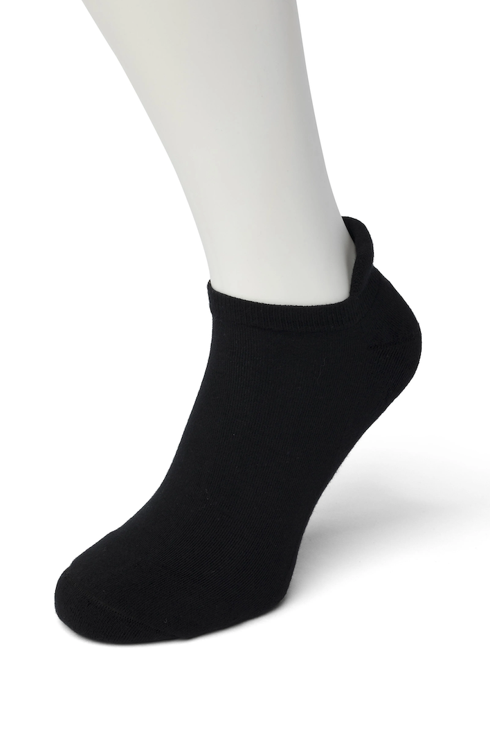 Bonnie Doon - BE631050 Cushion Short Sock - black low ankle cotton sports sock