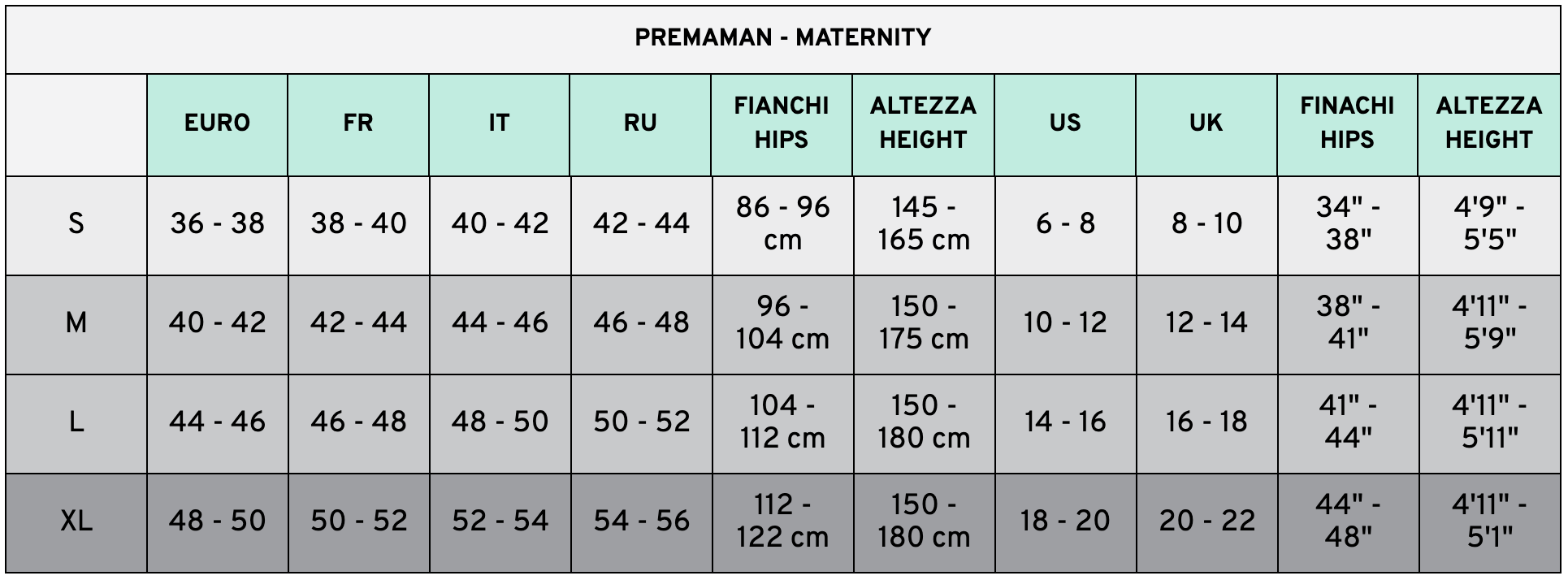 Calzitaly - Size Chart