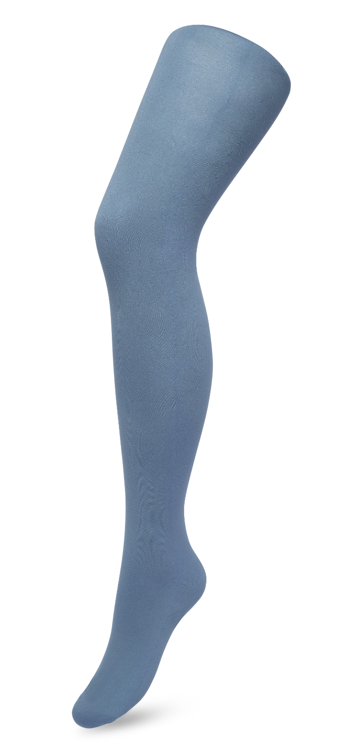 Bonnie Doon BN161912 Comfort Tights XXL - Washed Pale Denim Blue (china blue) 70 denier soft opaque plus size tights with an extra panel in the body, extra deep waistband and flat seams.