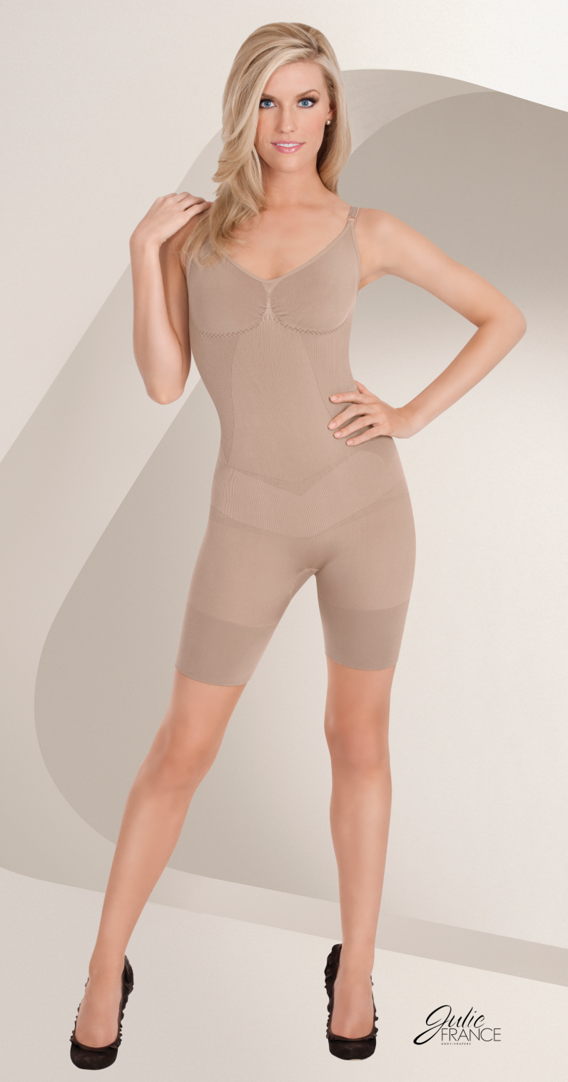 Julie France JF002 Boxer Body Shaper - nude full body shape wear, perfect foundation wear to smooth and lift your silhouette
