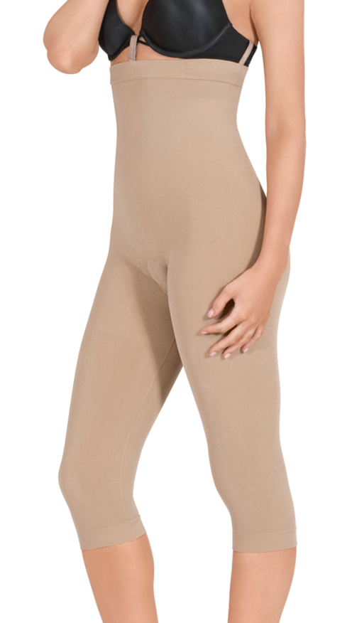 Julie France JF019 High Waist Capri Leggings - nude shaping and sculpting high waisted leggings