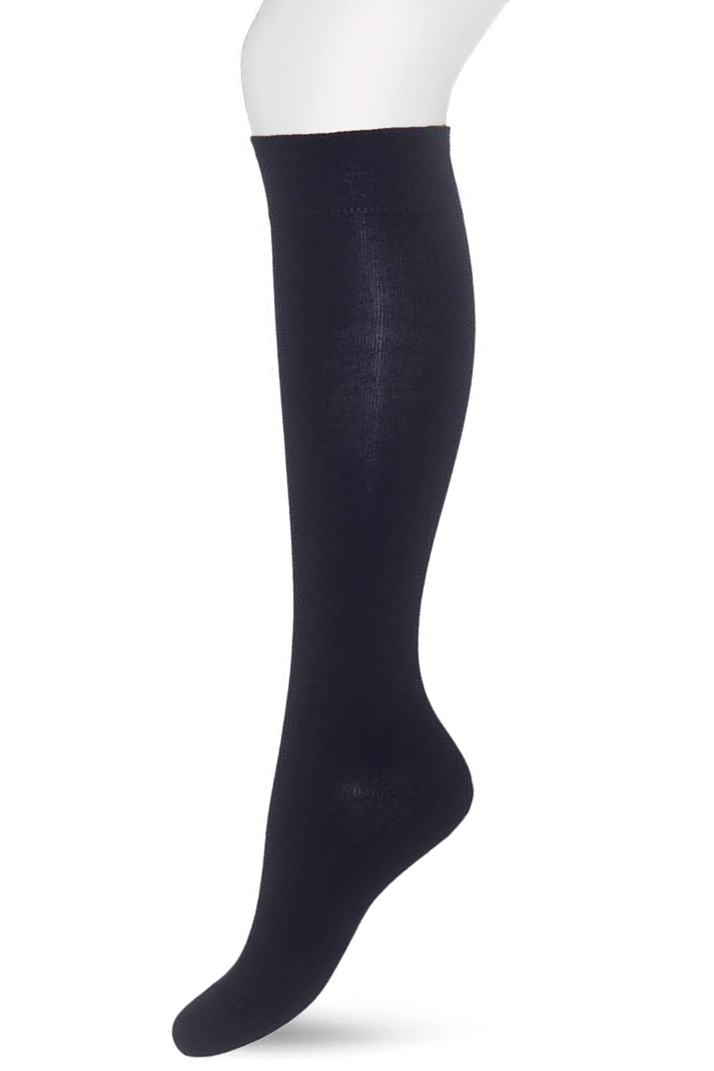 Bonnie Doon Wool/Cotton Knee-High R715011 - navy thermal knee socks perfect for cold Winters