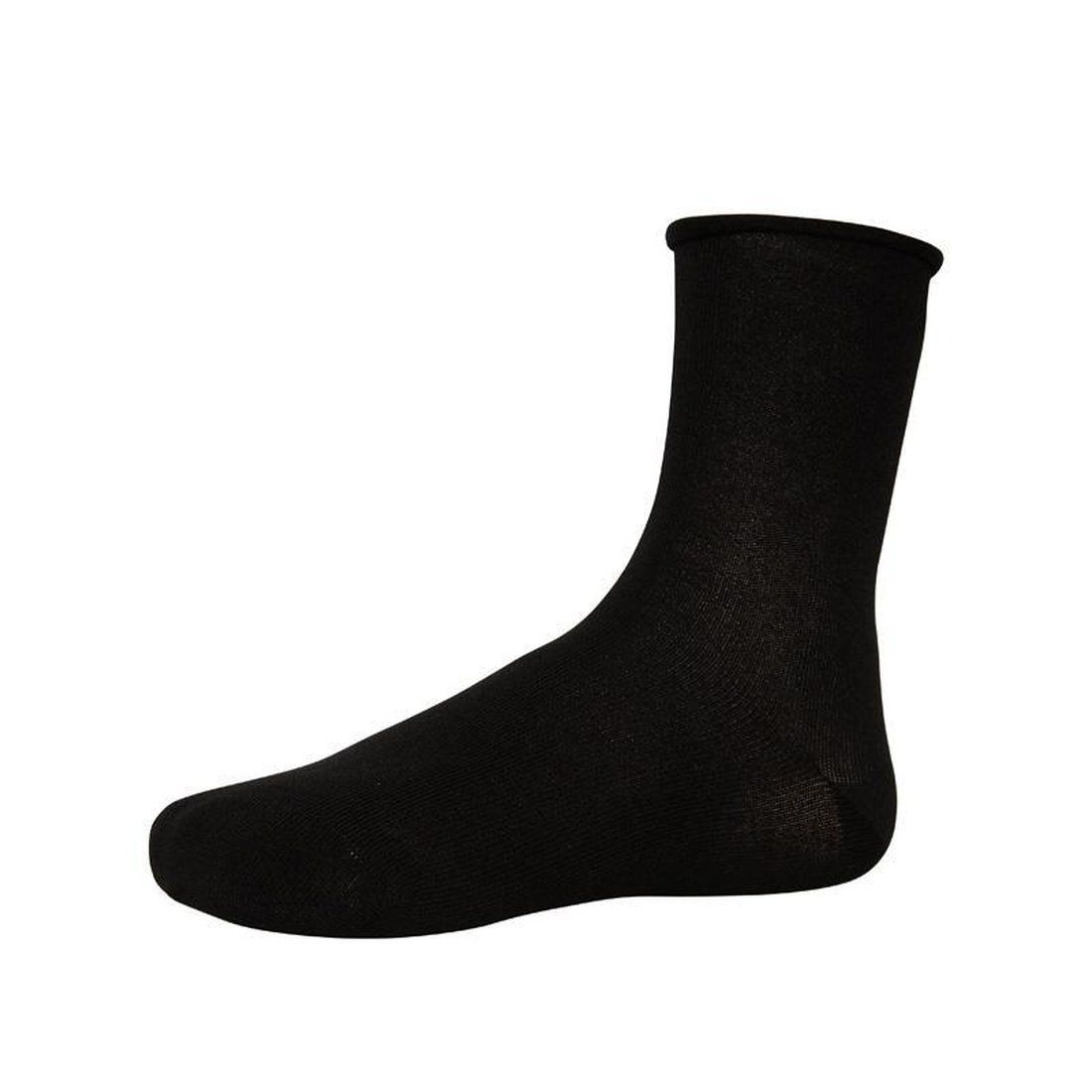 Ysabel Mora 12347 Bamb̼ Sin Puno Sock - No cuff quarter high bamboo socks with shaped heel and flat toe seam, available in black, navy and grey.