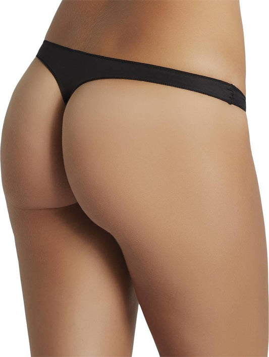 Ysabel Mora - 19642 Tanga Cotton - plain low rise cotton thong in black and nude