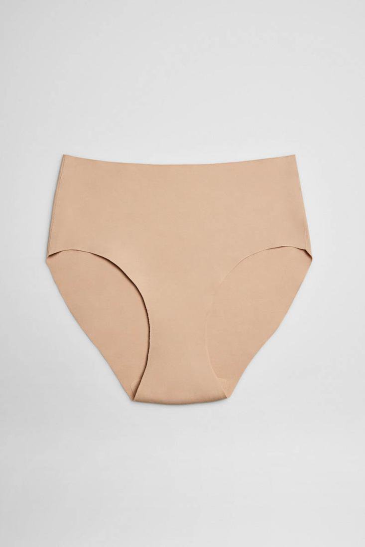 Ysabel Mora 19662 Laser Cut High Waist Panty - Nude lasercut microfiber seamless high waisted panty brief which is close to invisible under tight clothing.