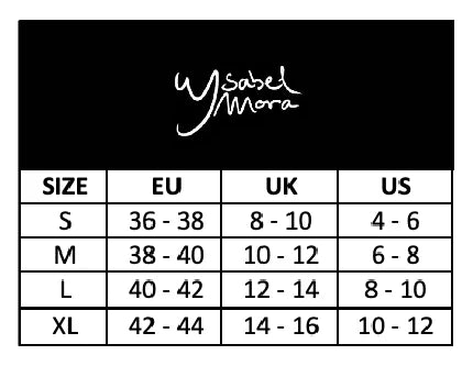 Ysabel Mora Size Chart (tops)