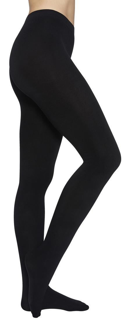 Ysabel Mora 16426 Cotton Opaque Tights - soft and warm thermal knitted tights in black and navy