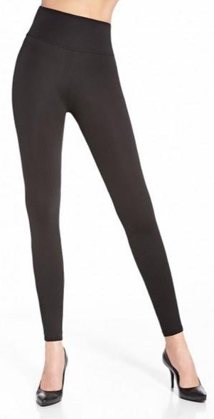 BasBleu Livia Leggings - black high waisted control top waist shaping leggings