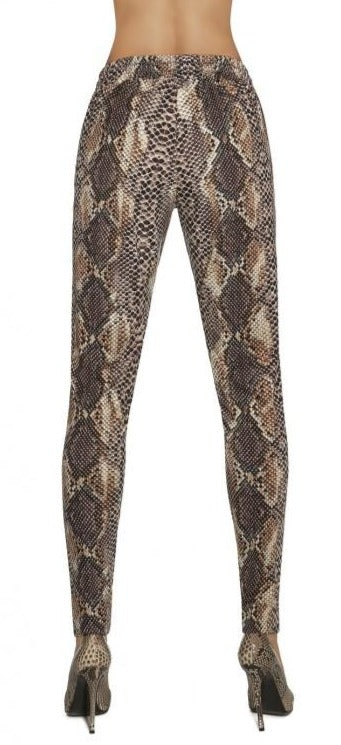 BasBlack Naya Trousers - snake print jogger style pants