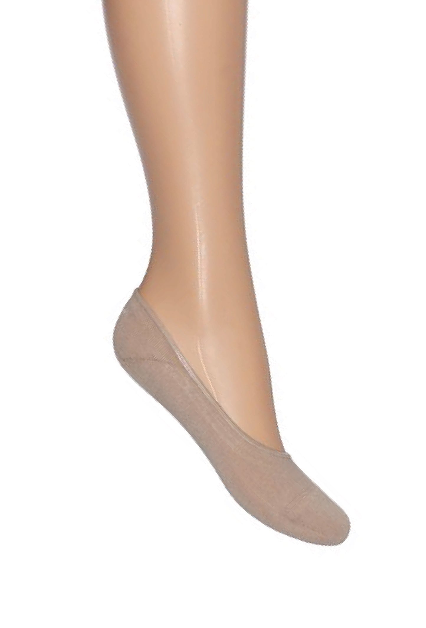 Bonnie Doon BN46.10.10 Cotton Footie - Nude cotton no show invisible shoe liner socks.